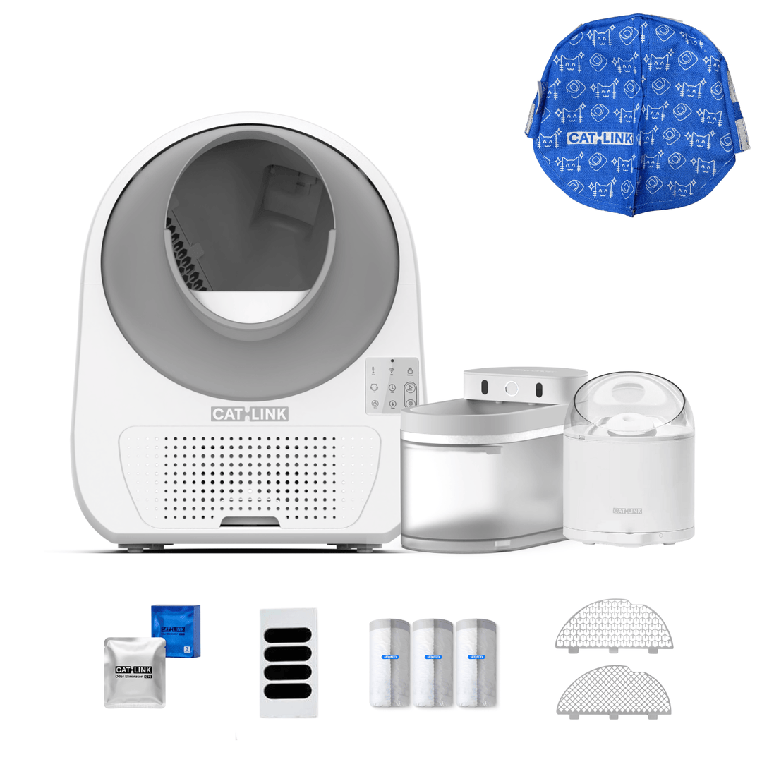 Litter Box, Feeder & Water Fountain Complete Set - Catlink EU