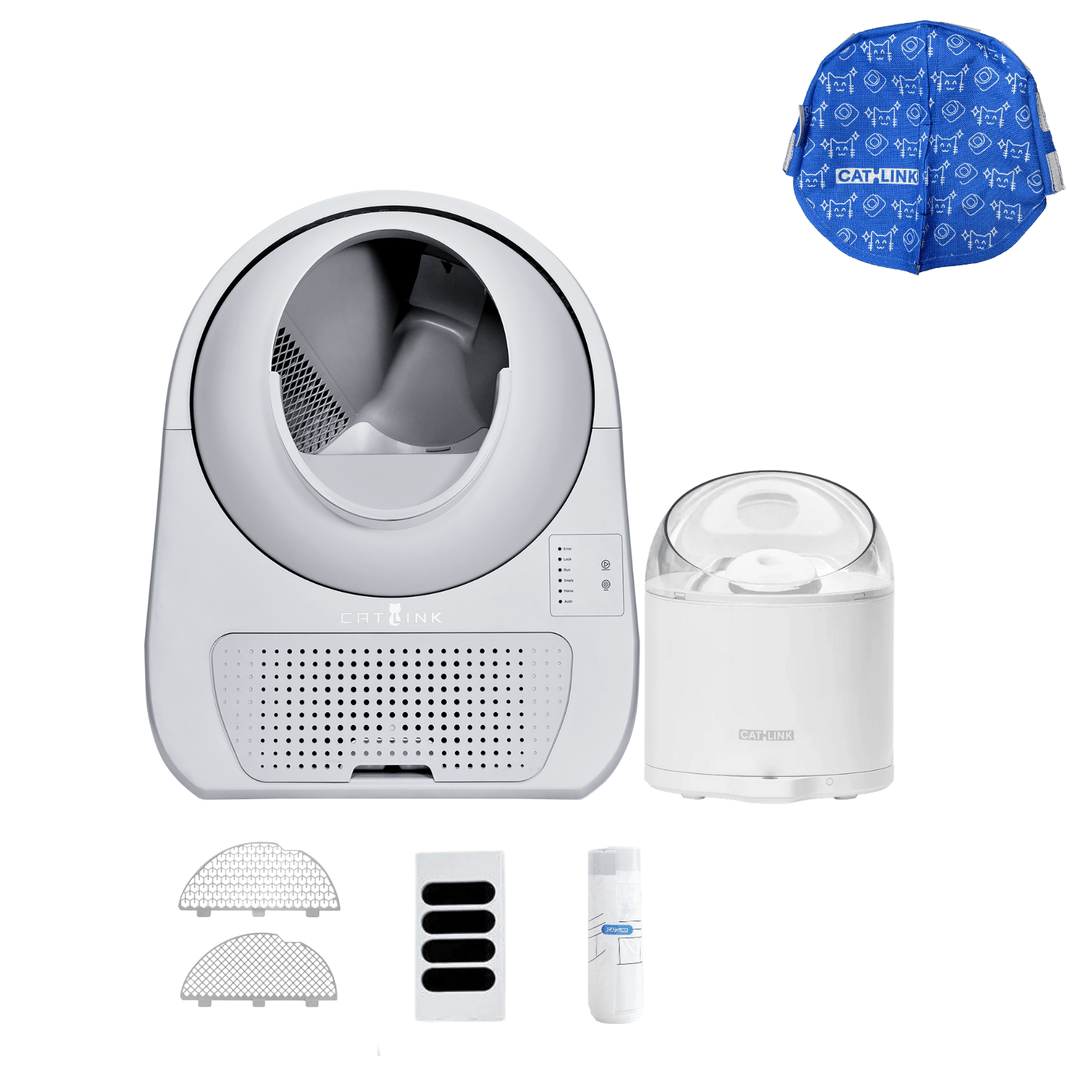 Litter Box, Feeder & Water Fountain Complete Set - Catlink EU