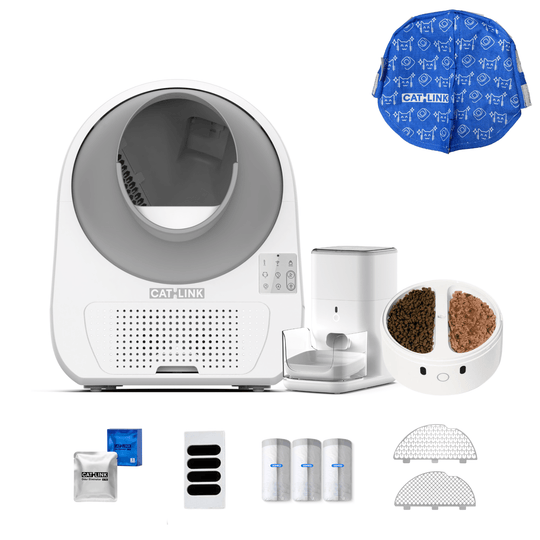 Litter Box, Feeder & Water Fountain Complete Set - Catlink EU