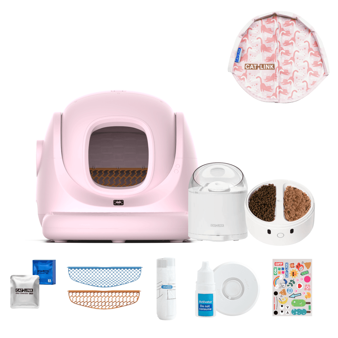 Litter Box, Feeder & Water Fountain Complete Set - Catlink EU