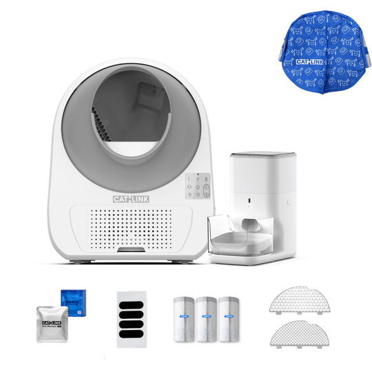Litter Box, Feeder & Water Fountain Complete Set - Catlink EU