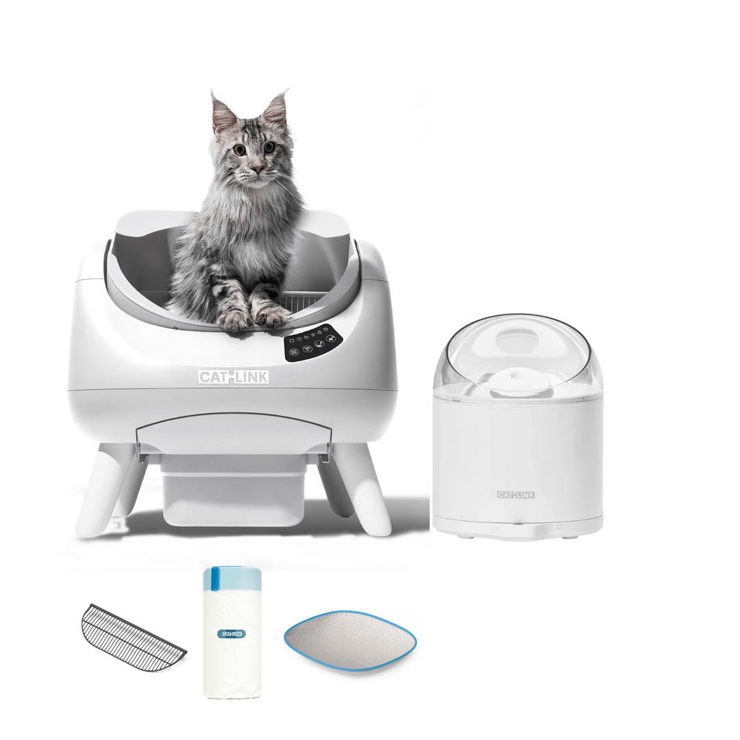 Litter Box, Feeder & Water Fountain Complete Set - Catlink EU