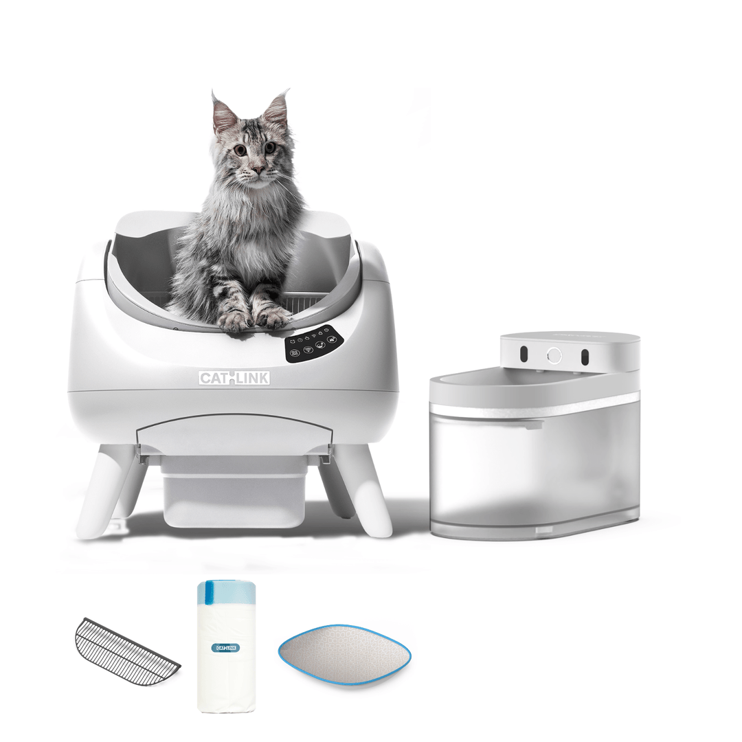 Litter Box, Feeder & Water Fountain Complete Set - Catlink EU