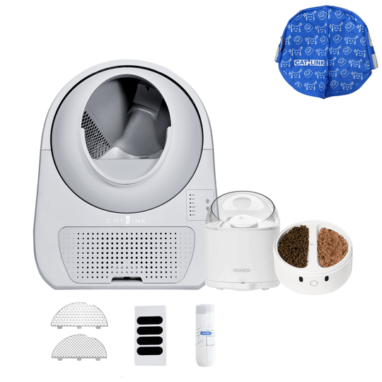 Litter Box, Feeder & Water Fountain Complete Set - Catlink EU