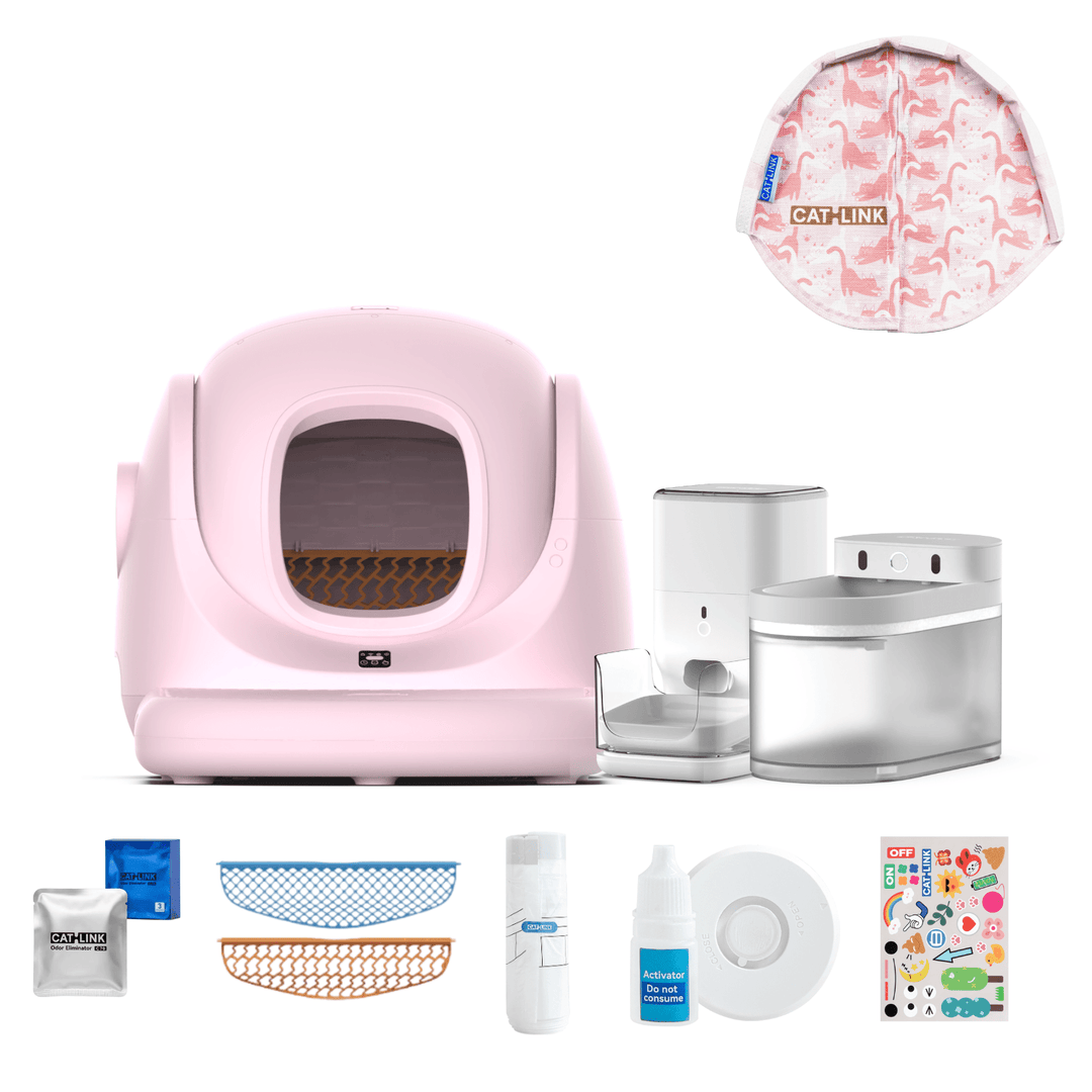 Litter Box, Feeder & Water Fountain Complete Set - Catlink EU