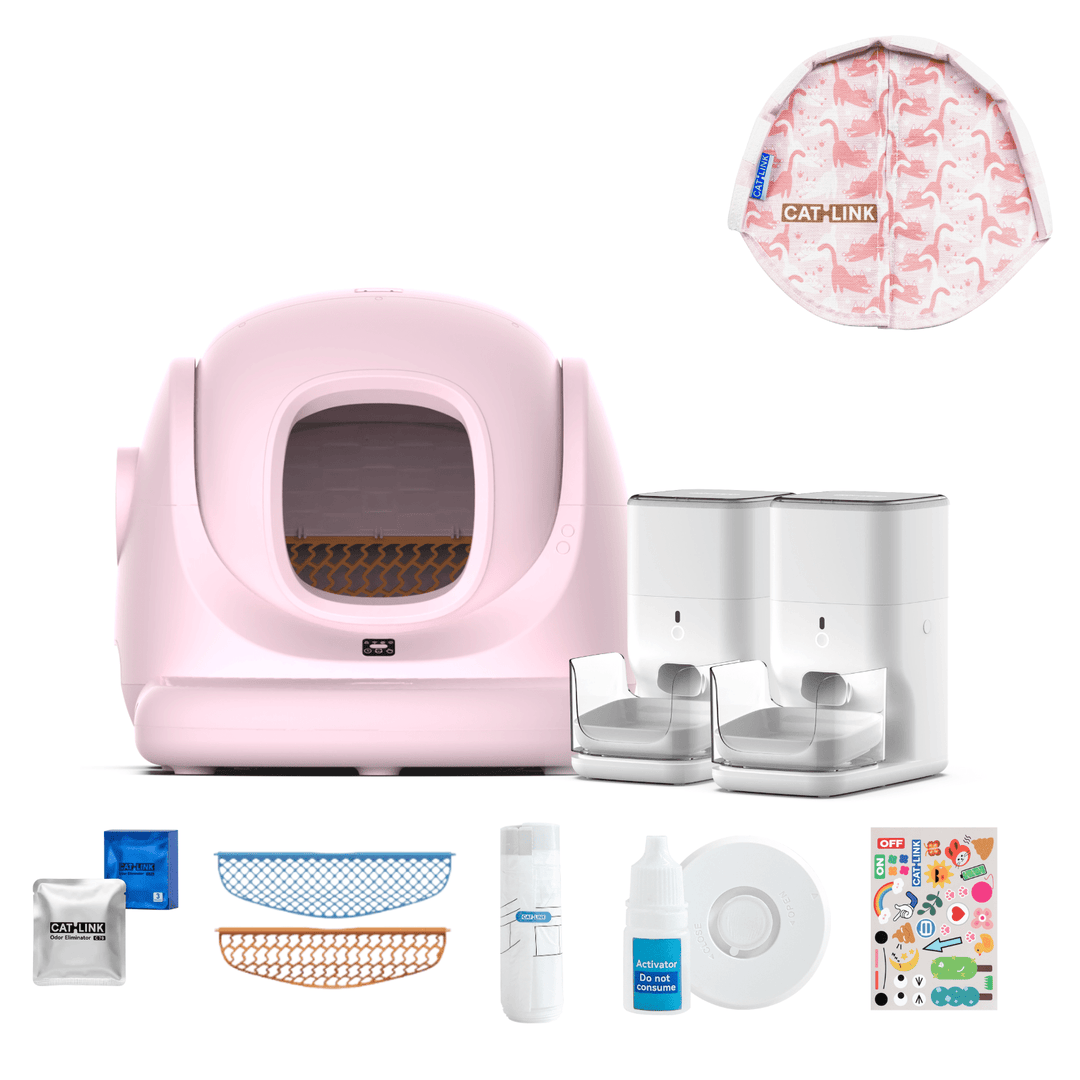 Litter Box, Feeder & Water Fountain Complete Set - Catlink EU