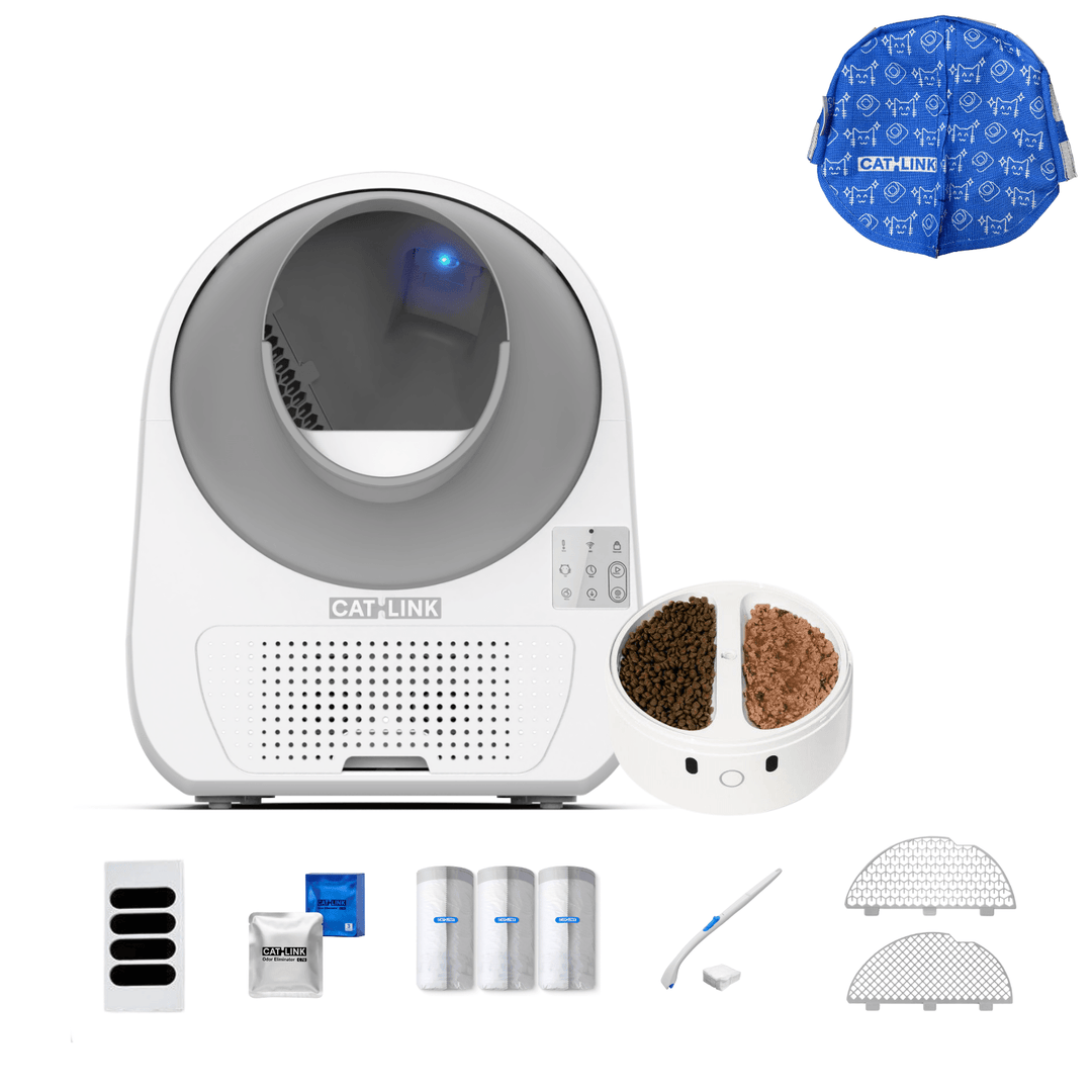 Litter Box, Feeder & Water Fountain Complete Set - Catlink EU