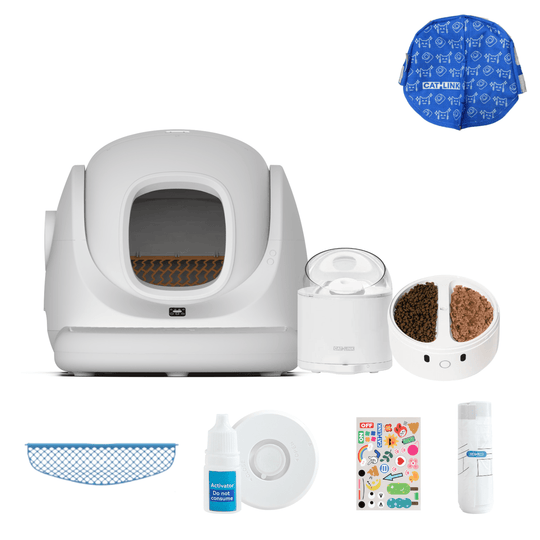 Litter Box, Feeder & Water Fountain Complete Set - Catlink EU