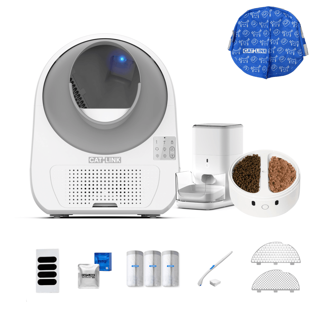 Litter Box, Feeder & Water Fountain Complete Set - Catlink EU