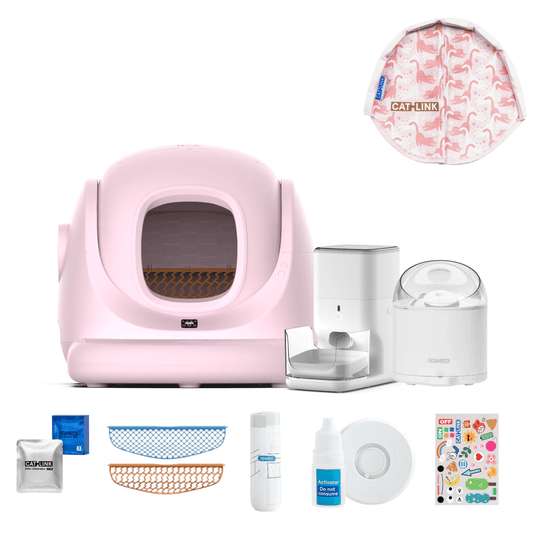 Litter Box, Feeder & Water Fountain Complete Set - Catlink EU