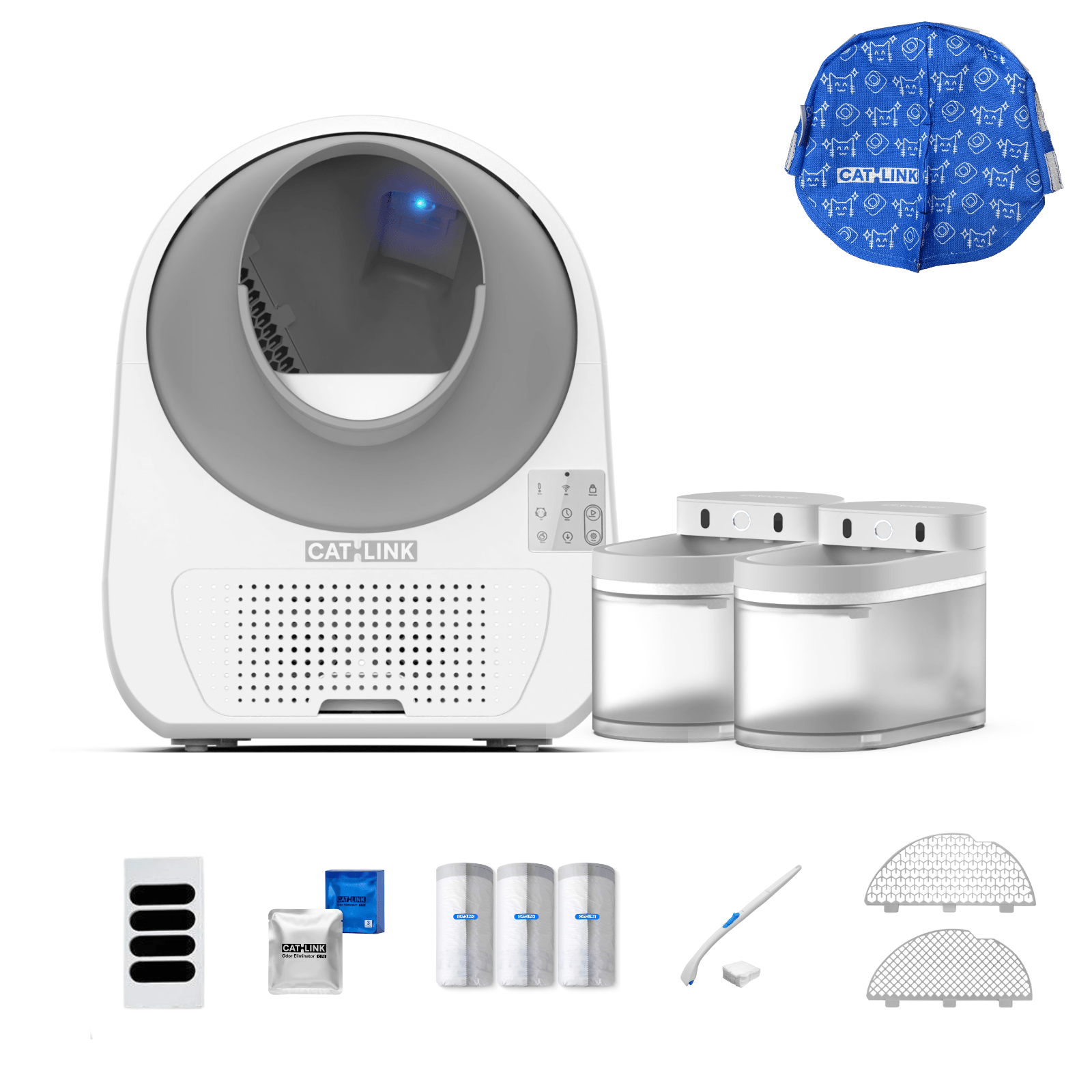 Litter Box, Feeder & Water Fountain Complete Set - Catlink EU