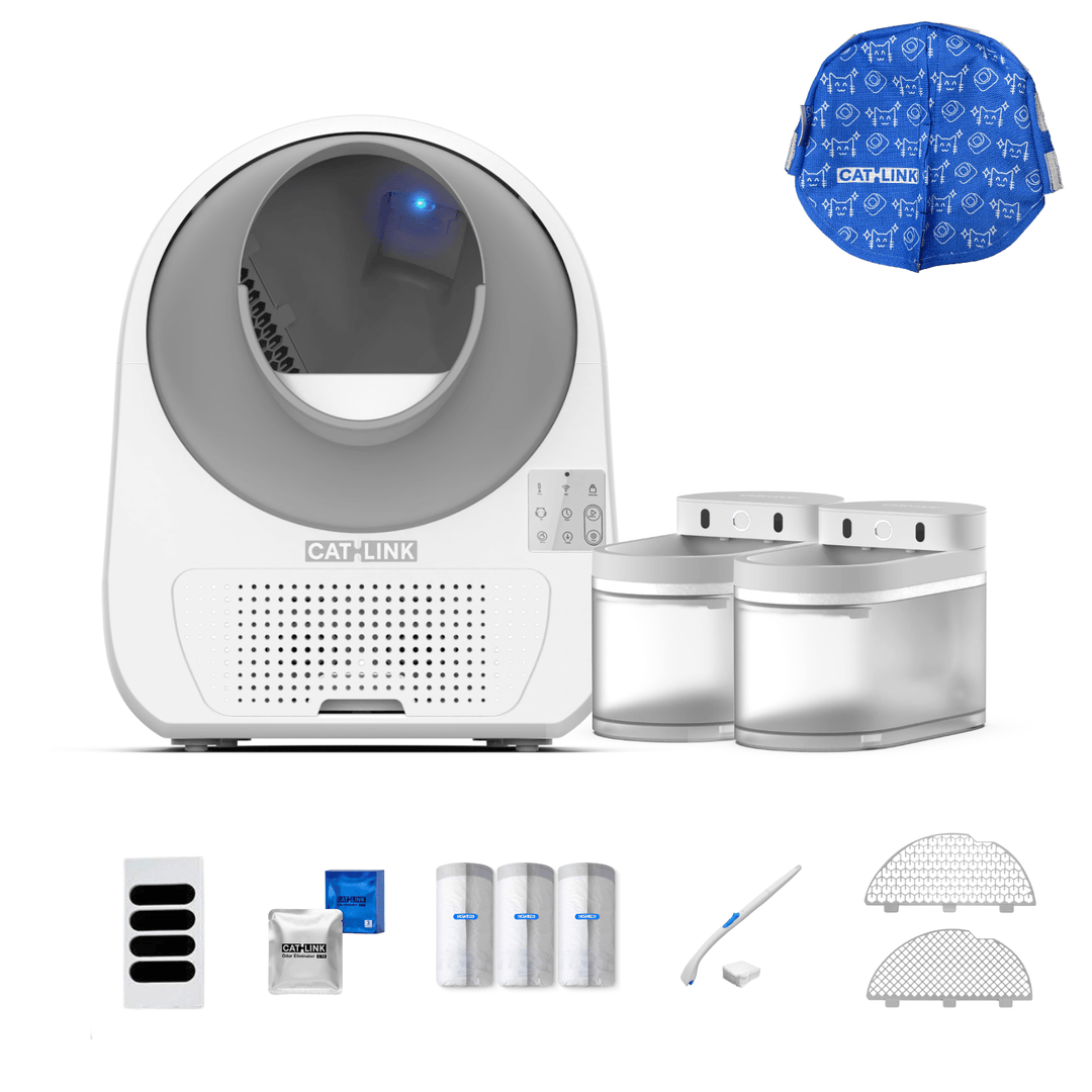 Litter Box, Feeder & Water Fountain Complete Set - Catlink EU