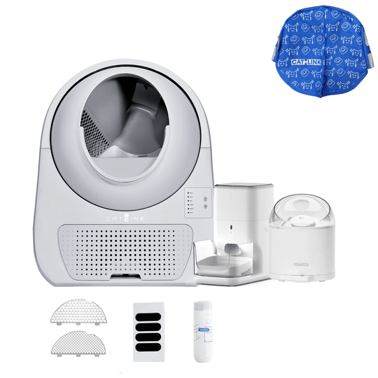 Litter Box, Feeder & Water Fountain Complete Set - Catlink EU