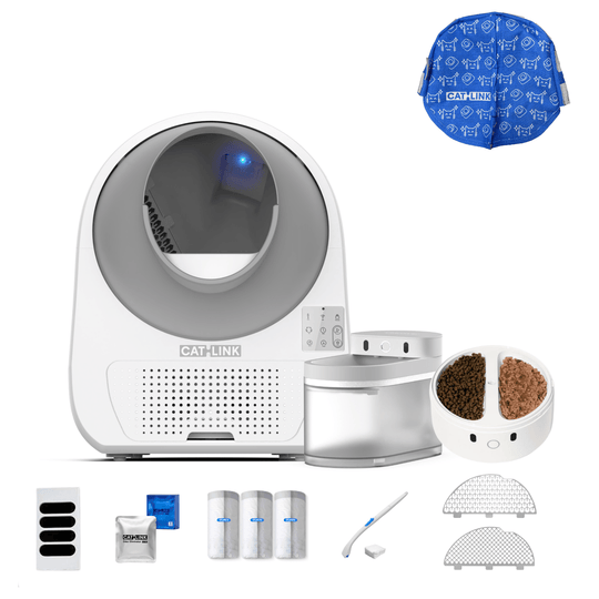 Litter Box, Feeder & Water Fountain Complete Set - Catlink EU
