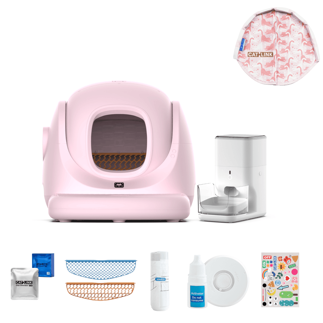 Litter Box, Feeder & Water Fountain Complete Set - Catlink EU