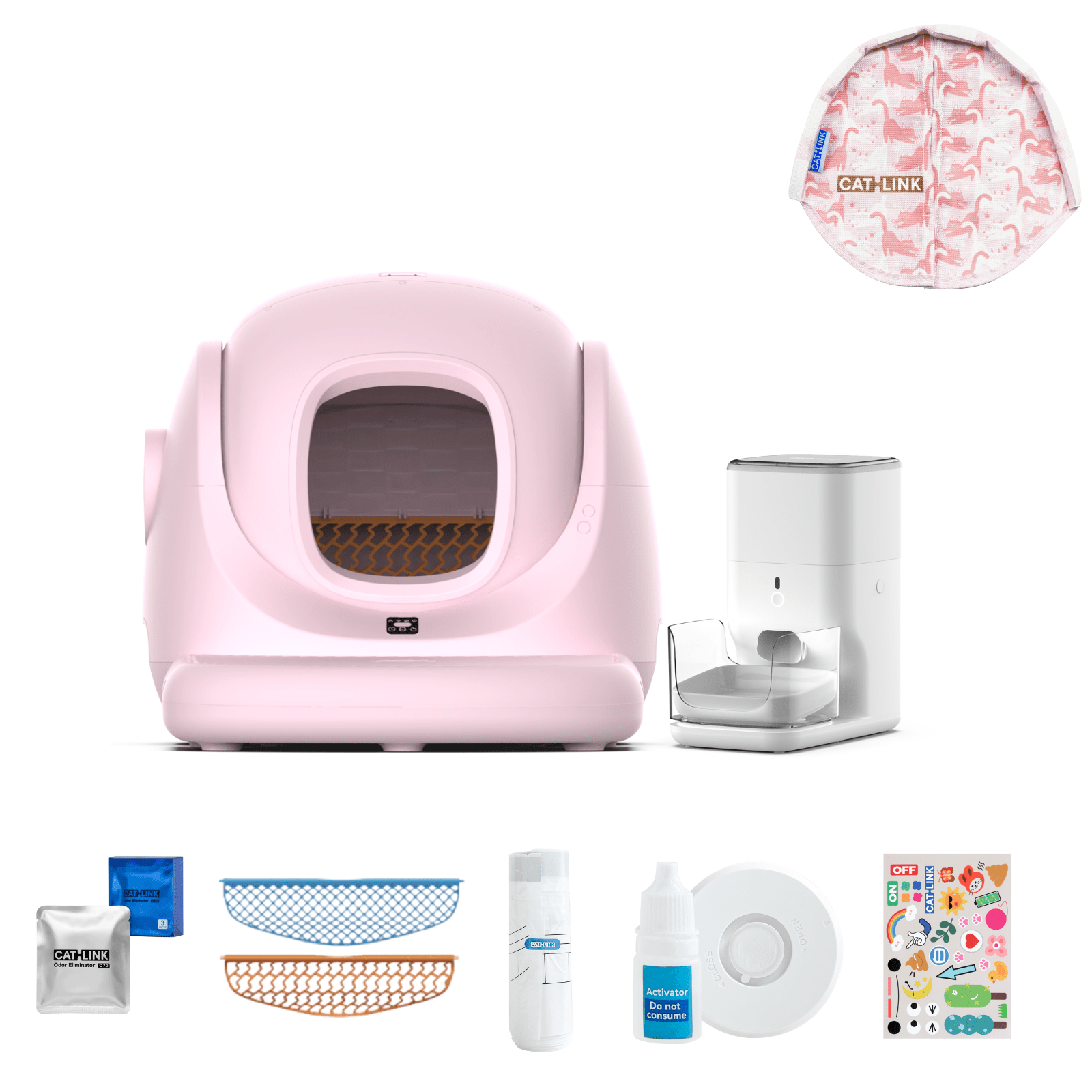 Litter Box, Feeder & Water Fountain Complete Set - Catlink EU