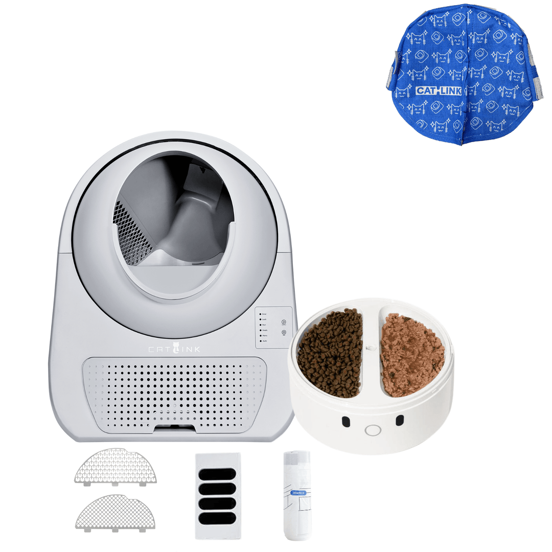 Litter Box, Feeder & Water Fountain Complete Set - Catlink EU