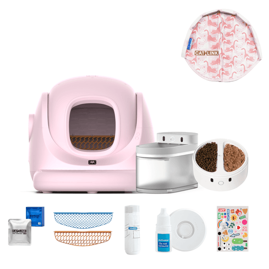Litter Box, Feeder & Water Fountain Complete Set - Catlink EU