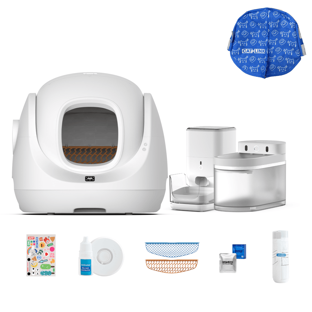 Litter Box, Feeder & Water Fountain Complete Set - Catlink EU