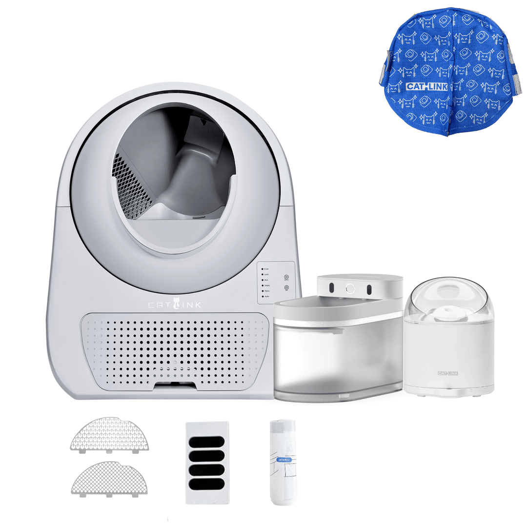 Litter Box, Feeder & Water Fountain Complete Set - Catlink EU