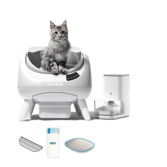 Litter Box, Feeder & Water Fountain Complete Set - Catlink EU