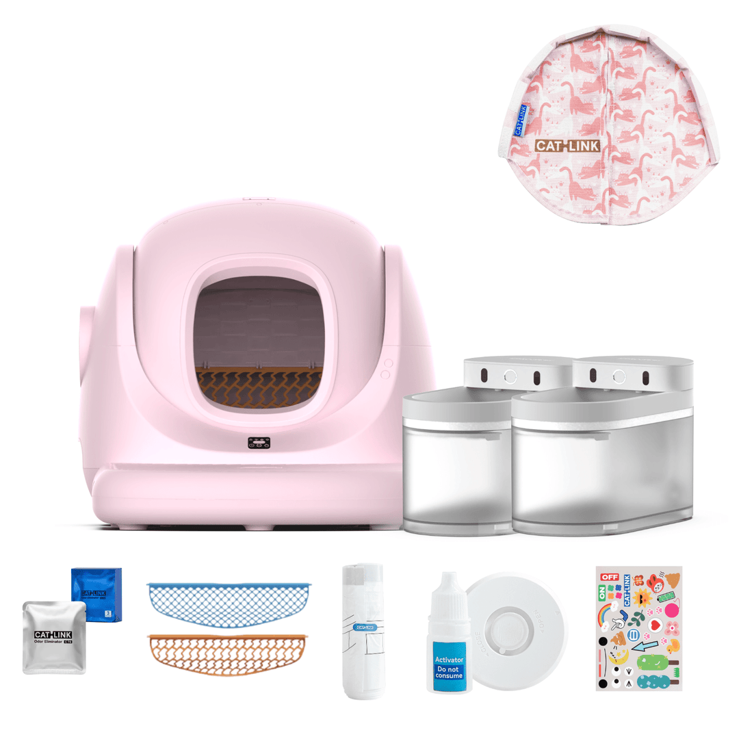Litter Box, Feeder & Water Fountain Complete Set - Catlink EU