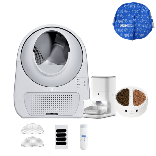 Litter Box, Feeder & Water Fountain Complete Set - Catlink EU