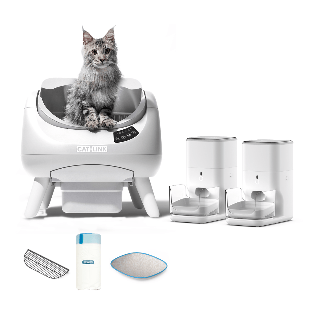 Litter Box, Feeder & Water Fountain Complete Set - Catlink EU