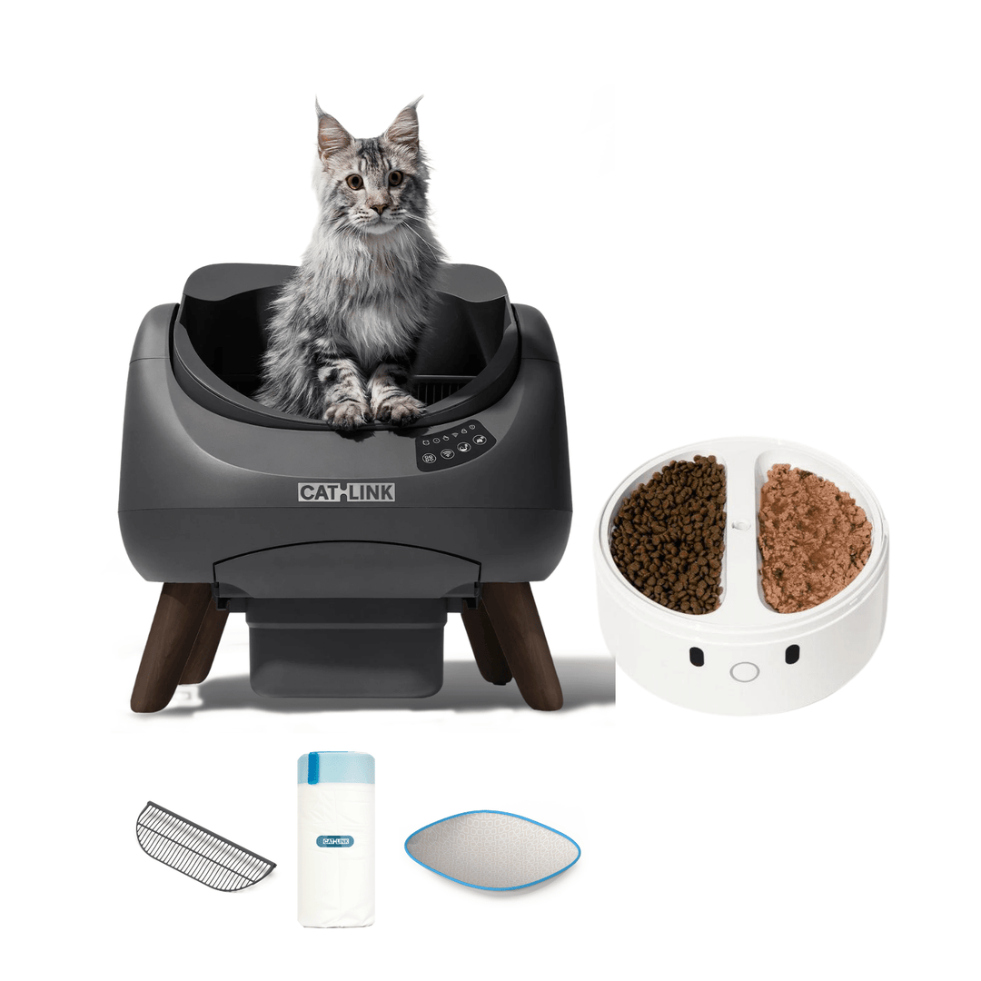 Litter Box, Feeder & Water Fountain Complete Set - Catlink EU