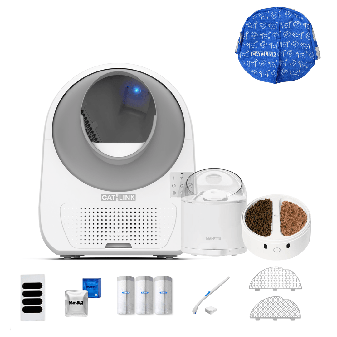 Litter Box, Feeder & Water Fountain Complete Set - Catlink EU