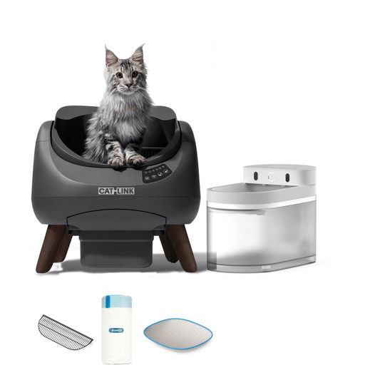 Litter Box, Feeder & Water Fountain Complete Set - Catlink EU