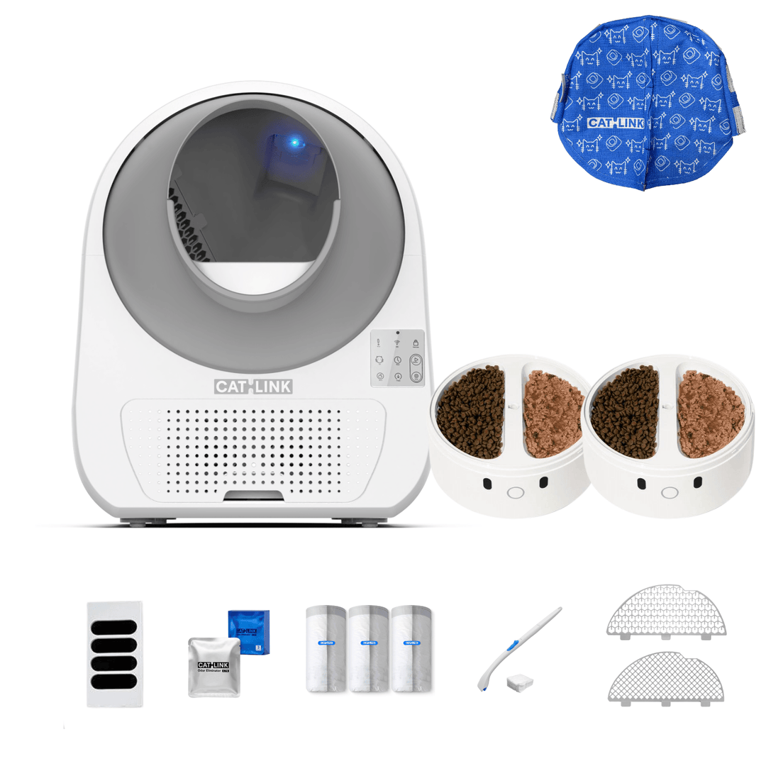 Litter Box, Feeder & Water Fountain Complete Set - Catlink EU