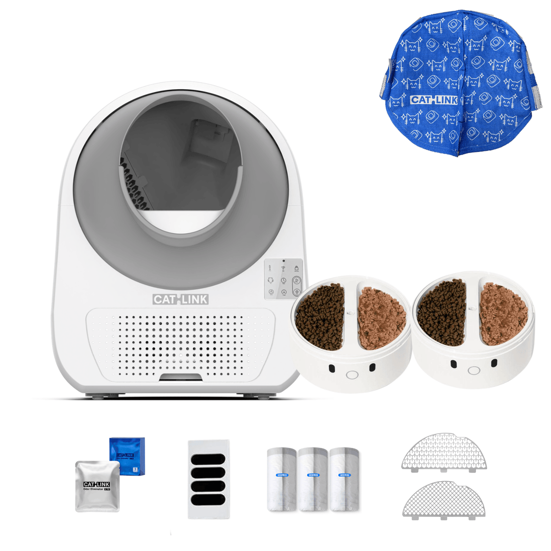 Litter Box, Feeder & Water Fountain Complete Set - Catlink EU