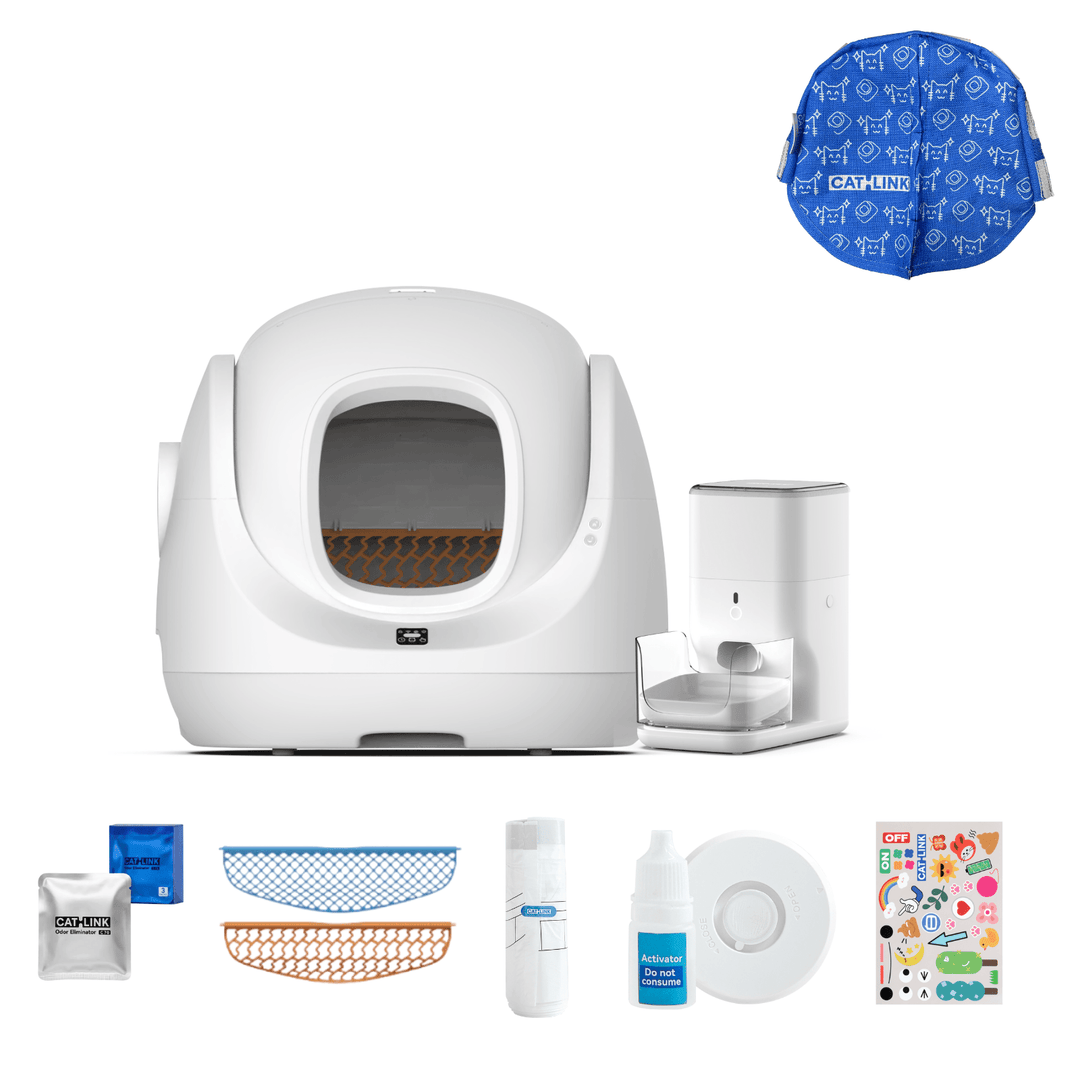 Litter Box, Feeder & Water Fountain Complete Set - Catlink EU