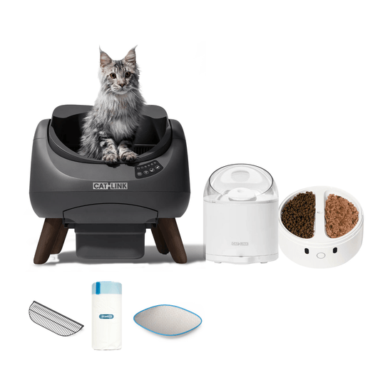 Litter Box, Feeder & Water Fountain Complete Set - Catlink EU