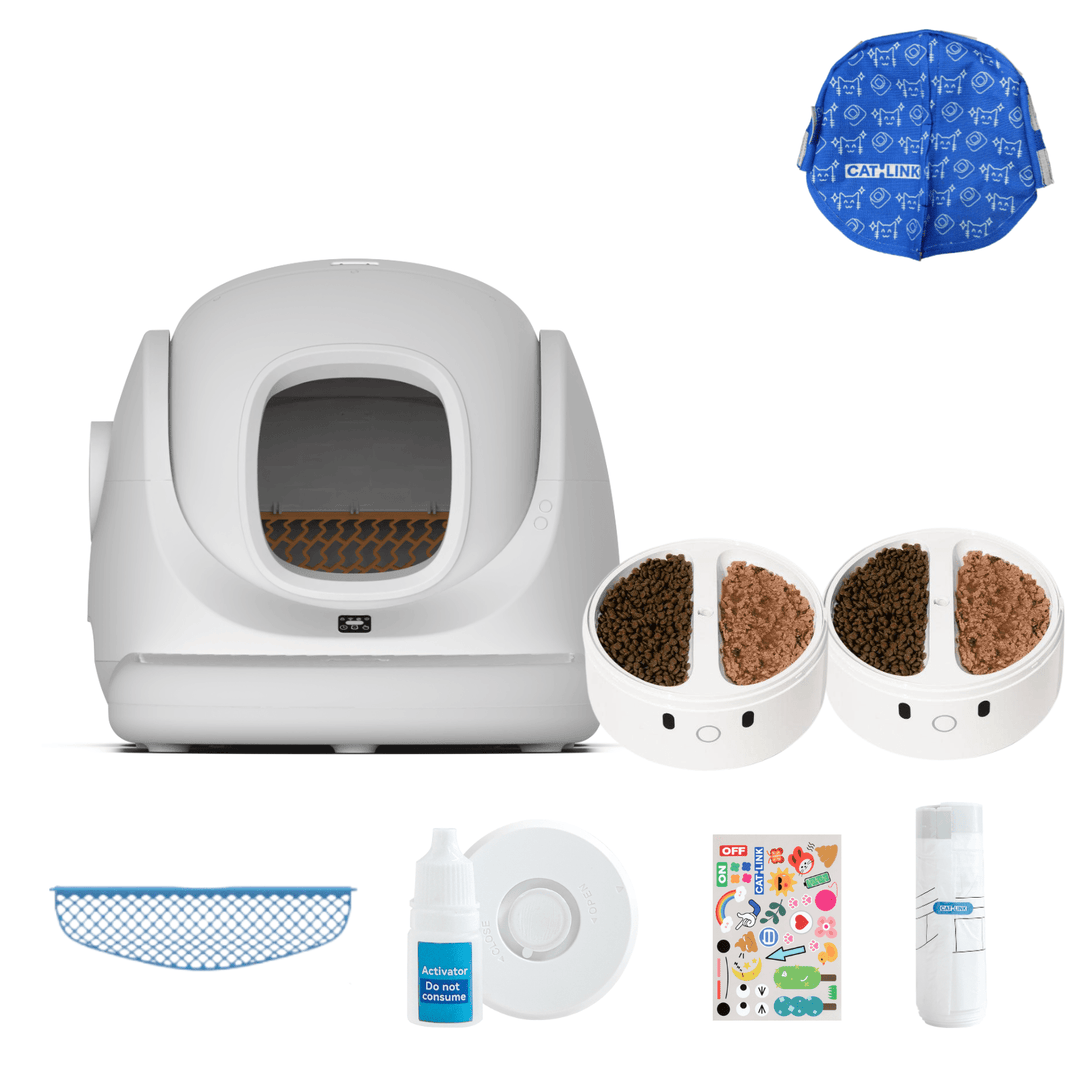 Litter Box, Feeder & Water Fountain Complete Set - Catlink EU