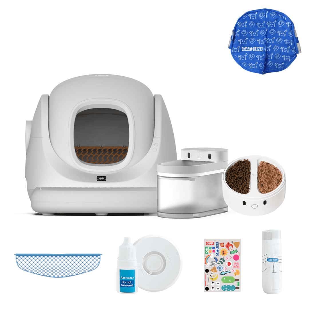 Litter Box, Feeder & Water Fountain Complete Set - Catlink EU