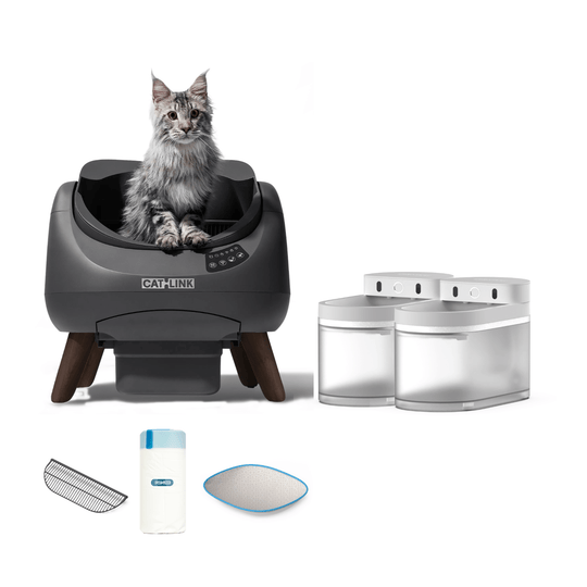 Litter Box, Feeder & Water Fountain Complete Set - Catlink EU