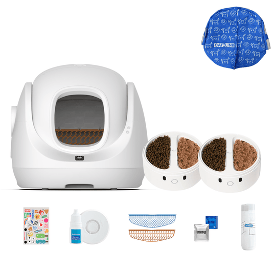 Litter Box, Feeder & Water Fountain Complete Set - Catlink EU