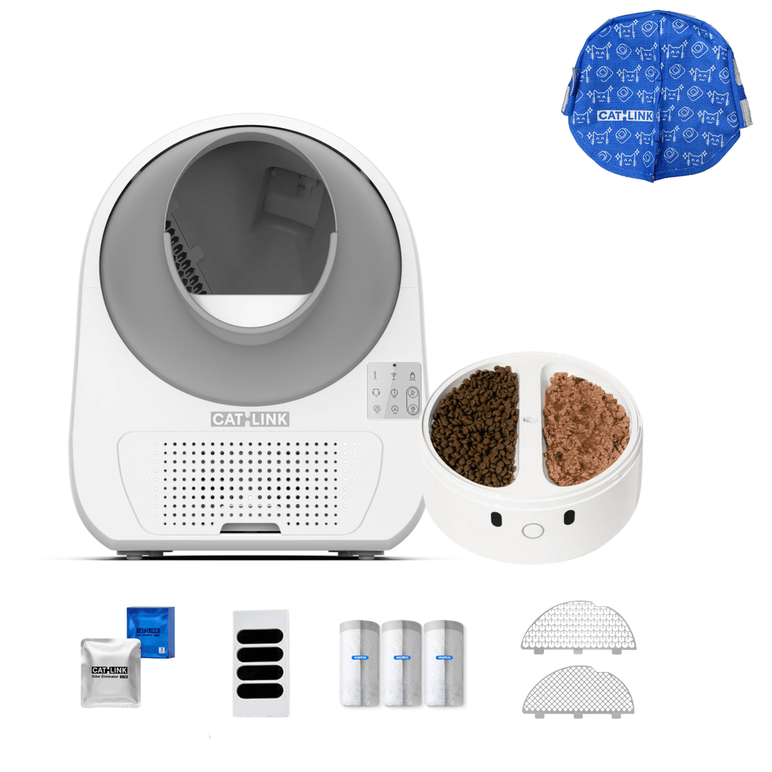 Litter Box, Feeder & Water Fountain Complete Set - Catlink EU
