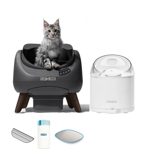 Litter Box, Feeder & Water Fountain Complete Set - Catlink EU