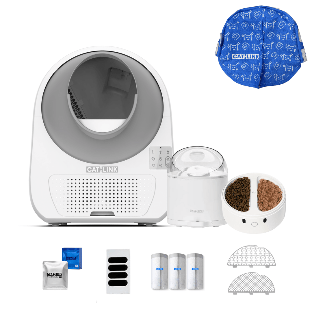 Litter Box, Feeder & Water Fountain Complete Set - Catlink EU