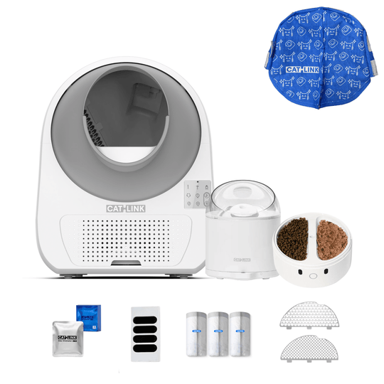 Litter Box, Feeder & Water Fountain Complete Set - Catlink EU