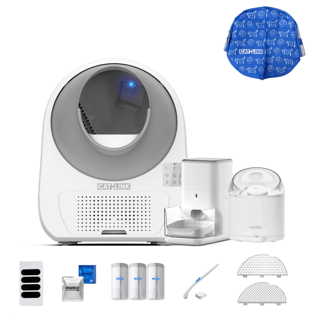 Litter Box, Feeder & Water Fountain Complete Set - Catlink EU