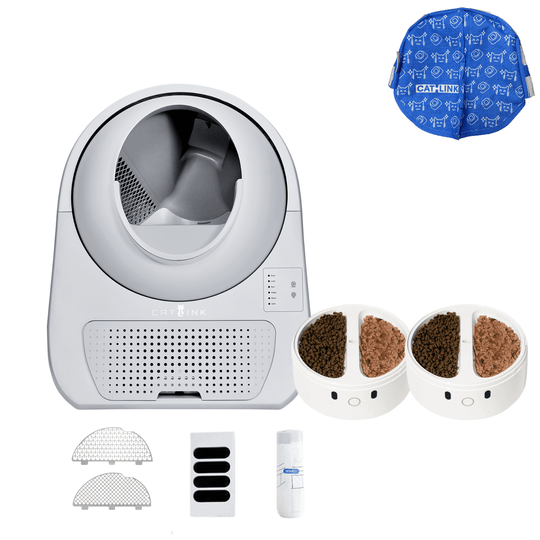 Litter Box, Feeder & Water Fountain Complete Set - Catlink EU