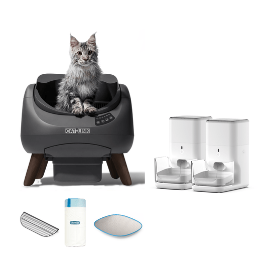 Litter Box, Feeder & Water Fountain Complete Set - Catlink EU