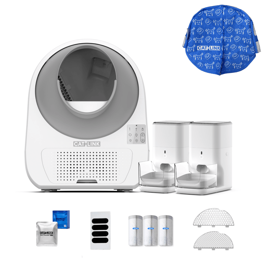 Litter Box, Feeder & Water Fountain Complete Set - Catlink EU