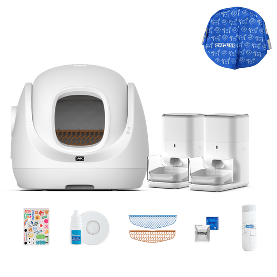 Litter Box, Feeder & Water Fountain Complete Set - Catlink EU
