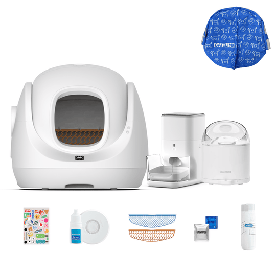 Litter Box, Feeder & Water Fountain Complete Set - Catlink EU