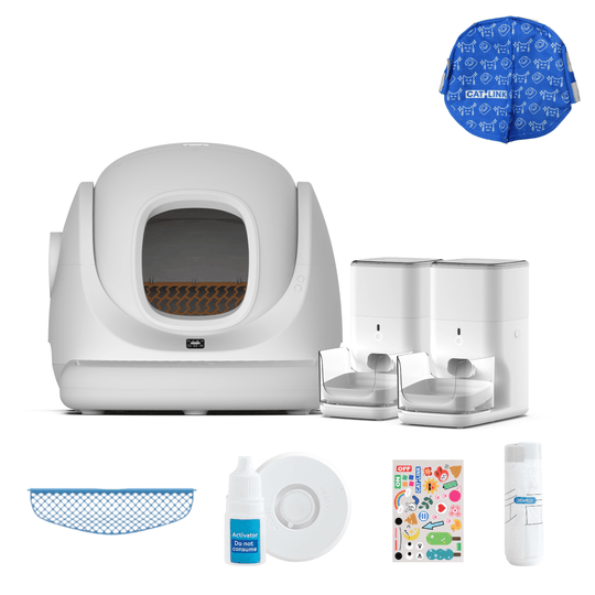 Litter Box, Feeder & Water Fountain Complete Set - Catlink EU